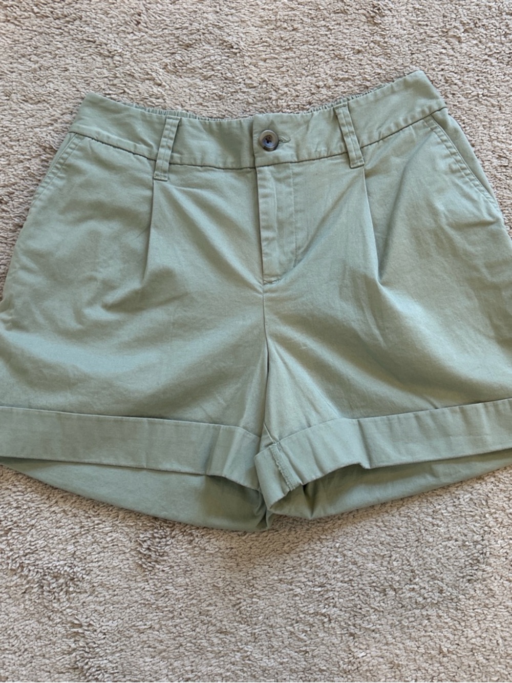 a new day Sage Green High-Rise Cuffed Women’s Shorts